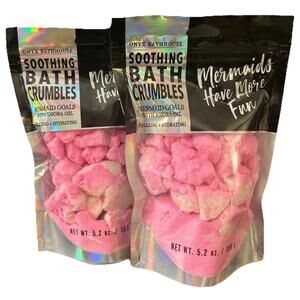 Onyx Bathhouse Soothing BATH CRUMBLES "Mermaid Goals" JOJOBA OIL 2-PACK 5.2oz ea